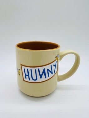 Disney Cream 'HUNNY' Mug with Brown Interior and Blue Lettering